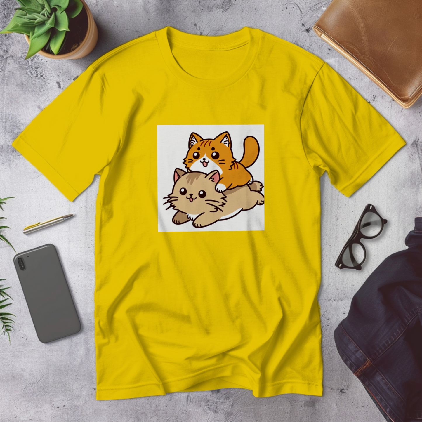 anime_cat_duo_men's_tee2