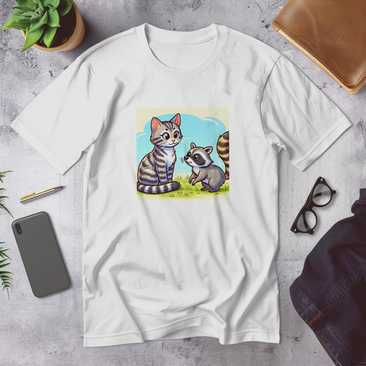 raccoon_&_cat_buddies_men's_t-shirt2
