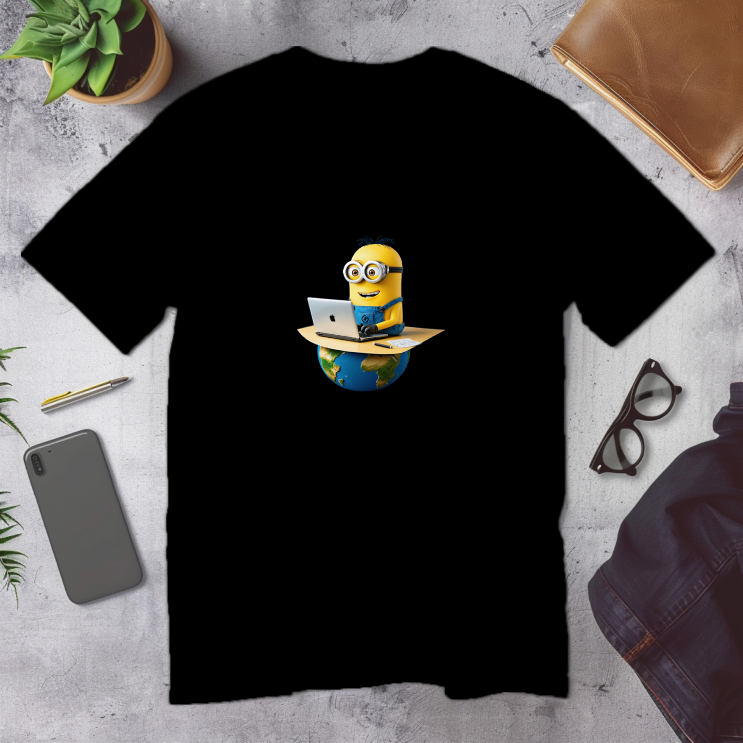 code-savvy_minion_globe-trotter_men's_t-shirt2