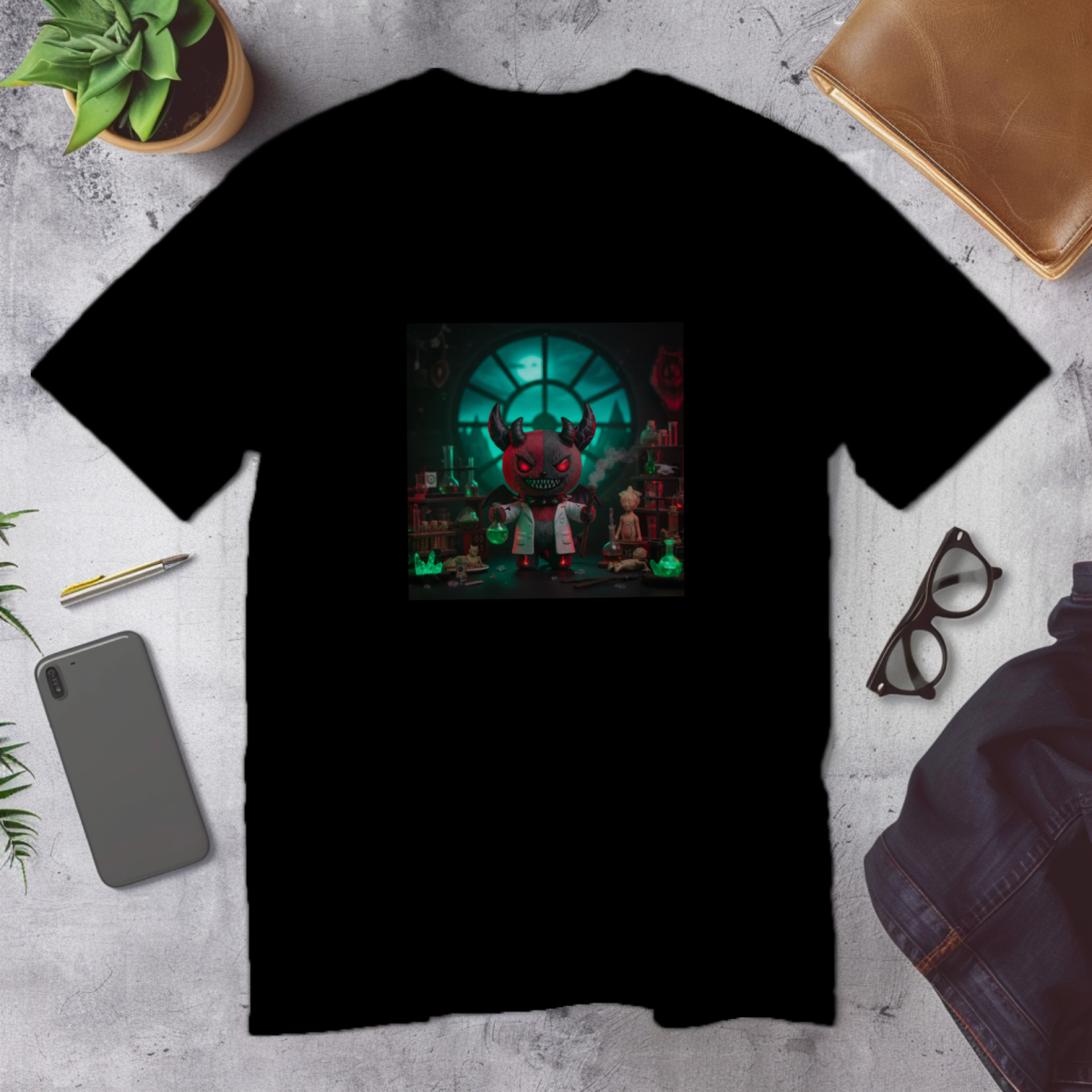demon_labubu_men's_magic_tee2