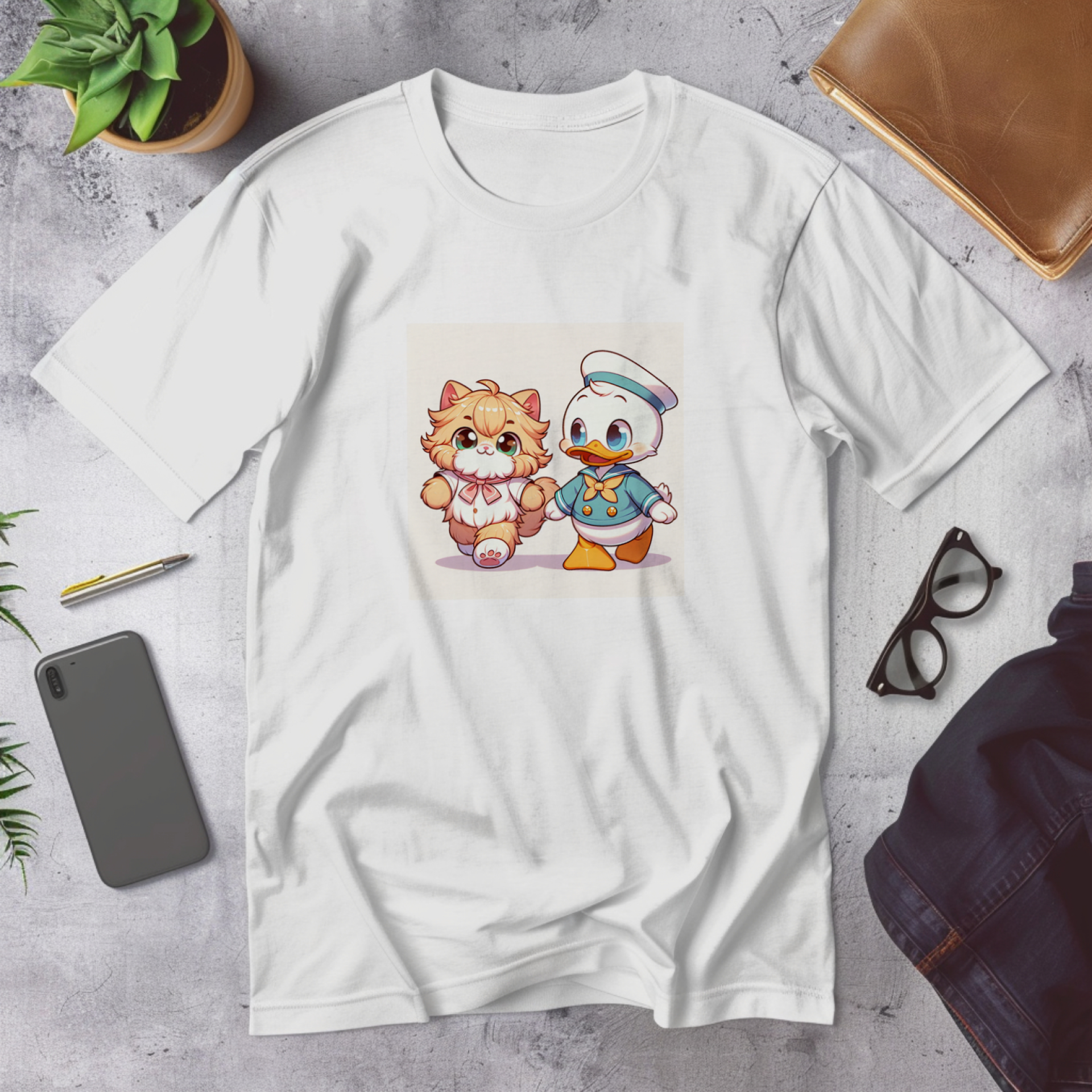 anime_pals:_kitty_&_ducky_men's_tee2