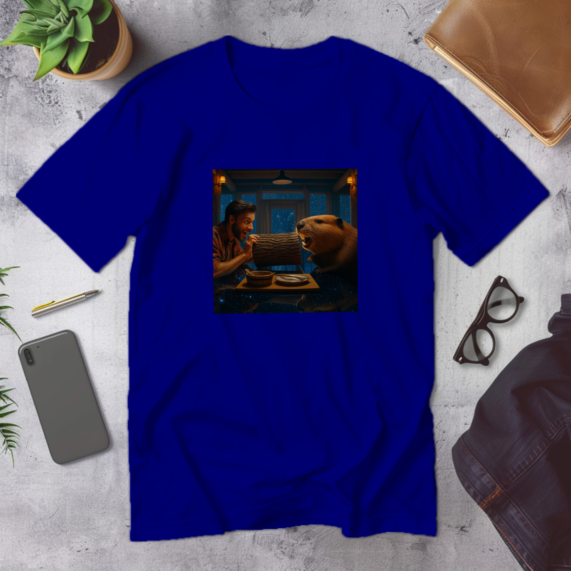 beaver_brunch_buddy_men's_t-shirt2